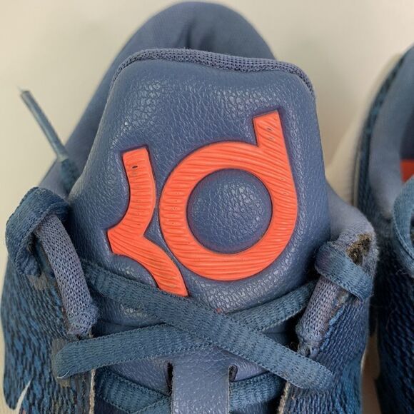 Youth Nike KD 8 Blue and orange Sneakers 749375-414 - Picture 4 of 15